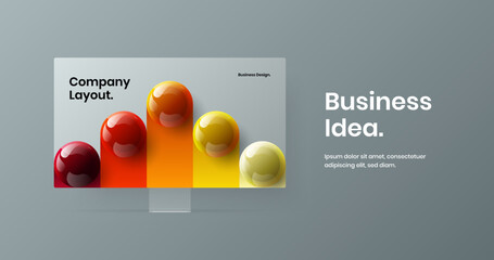 Wall Mural - clean monitor mockup presentation concept. vivid landing page design vector layout.