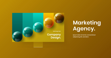 Wall Mural - simple site screen vector design illustration. unique monitor mockup landing page template.