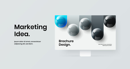 Wall Mural - amazing computer monitor mockup landing page template. vivid site design vector illustration.