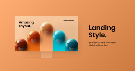 Sticker - premium site screen vector design illustration. modern desktop mockup banner concept.