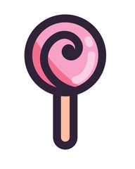 Sticker - flat candy on stick