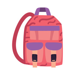 Wall Mural - flat red backpack