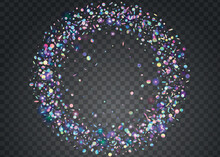 Rainbow Confetti. Metal Christmas Illustration. Violet Shiny Glare. Birthday Glitter. Glamour Foil. Retro Flyer. Kaleidoscope Tinsel. Modern Art. Pink Rainbow Confetti