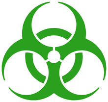 Biohazard Sign Vector - Dark Green