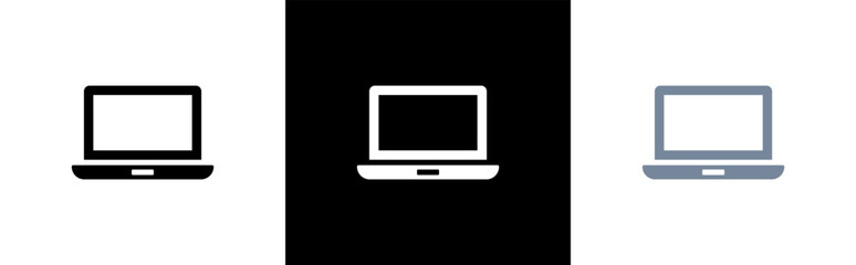 Laptop icon symbol signs stickers, vector illustration