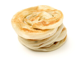 Wall Mural - chinese pancakes on White Background