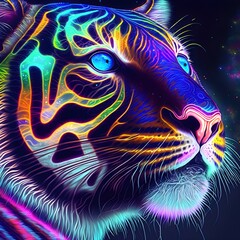 High quality illustration of a tiger