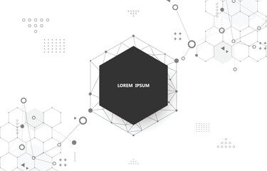 white technology vector background geometric hexagon shape.polygon concept.