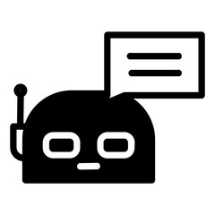 bot chat glyph icon