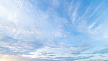 Wall Mural - Cloudy sky light of twilight sky in evening for create content editing of nature resource.