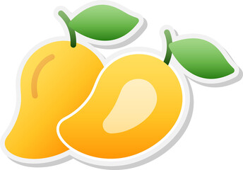 Wall Mural - Mango sticker icon.