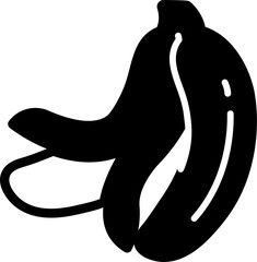 Wall Mural - Banana glyph icon.