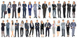 © artist404 - Vector illustration of group of business people standing. Diverse business people standing, men and women full length. Inclusive business concept. Vector illustration isolated on white background.