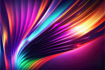 Poster - abstract colorful background, rainbow spectrum, glowing light rays as multicolor wallpaper header