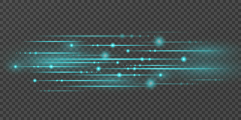 Speed ​​linear effect  on black background, hi-tech digital technology concept abstract sparkling lines background