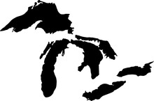 Great Lakes Of North America Cutfile, Cricut ,silhouette, SVG, EPS, JPEG, PNG, Vector, Digital File