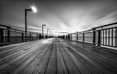 Wall Mural - The lonely pier at night