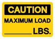 Caution Maximum Load LBS Symbol Sign, Vector Illustration, Isolate On White Background Label .EPS10