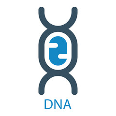 Wall Mural - dna science icon vector illustration.DNA / deoxyribonucleic acid double helix flat vector icon for science apps and websites