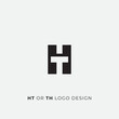 Letter HT or TH logo icon
