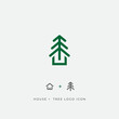 House and tree logo icon