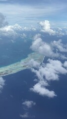 Canvas Print - Atoll de Rangiroa, vue aérienne en Polynésie française