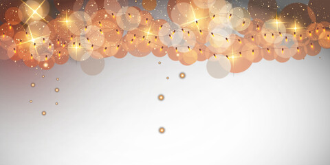 Panoramic Beautiful empty christmas and celebrate Background with bokeh lights for make mockups 