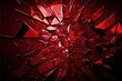 Computer generated image of abstract red shattered glass pattern. Chaotic, messy, and intricate red pattern for wallpaper background