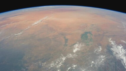 Wall Mural - climate change from forest to desert, as seen from space. elements of this clip furnished by nasa.