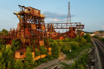 Wall Mural - Abandoned Railroad Car Hopper Dumper - AK Steel / Armco Steel Ashland Works - Russell & Ashland, Kentucky