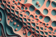 3d render abstract background opaque pastel color, shape organic coral, modern, futuristic. Artistic template for design