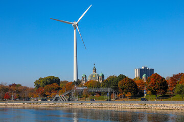 wind turbine in a landscape