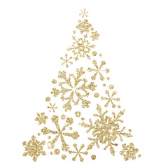 Wall Mural - gold tree ,christmas tree png