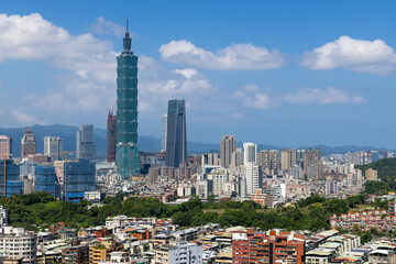 Fototapete - Taipei downtown city landmark