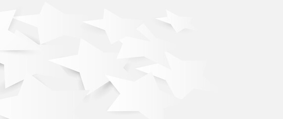 Poster - Abstract white paper stars background. Vector illustration