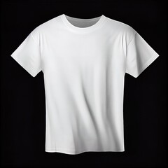 Wall Mural -  a white t - shirt is shown against a black background with a black background and a black background with a white t - shirt. Generative AI