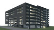 3D illustration of parking building project