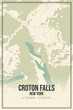 © Rezona - Retro US city map of Croton Falls, New York. Vintage street map.