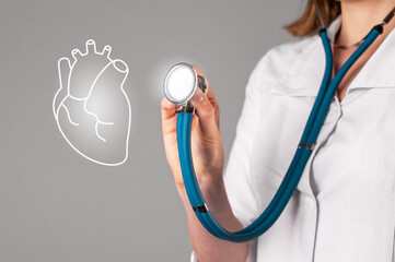 Heart health care and cardiology concept. Check-up of cardiovascular system. High quality photo