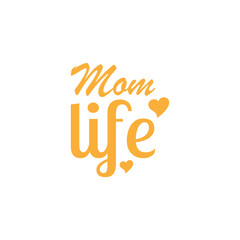 Wall Mural - mom life black lettering quote