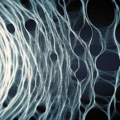Aufkleber - Smooth organic web. Modern background. 3d rendering digital illustration