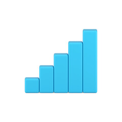 Wall Mural - Graph increase pillar analyzing chart financial profit statistic diagram 3d icon