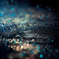Wall Mural - background of abstract glitter lights, a group of bubbles, illustration with water liquid