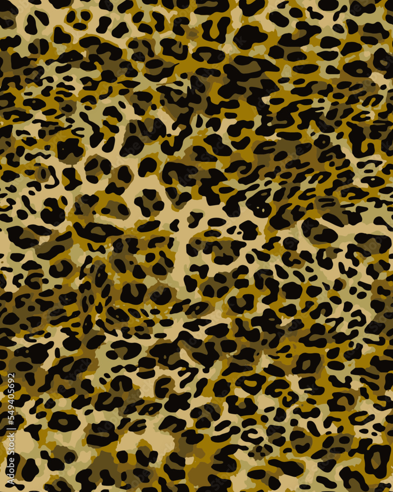 Full seamless leopard cheetah texture animal skin pattern. Gold color ...