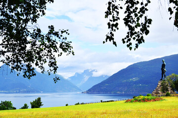 Wall Mural - Norway. Vik. The Sognefjord. The largest and deepest fjord in Norway.