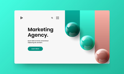 Wall Mural - simple banner design vector illustration. original 3d balls presentation template.