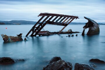 Sticker - Wreck of the Dayspring in Lower Diabaig, Loch Torridon, Scotland