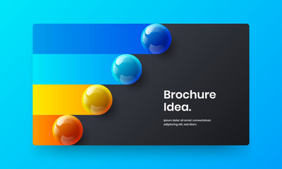 Wall Mural - trendy book cover design vector illustration. abstract realistic balls presentation concept.