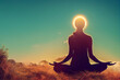 © Animaflora PicsStock - silhouette of a woman meditating in yoga pose generative ai illustration