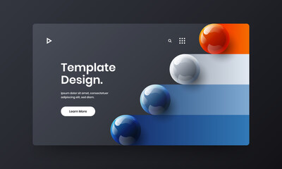 Wall Mural - premium 3d balls website illustration. multicolored postcard vector design template.